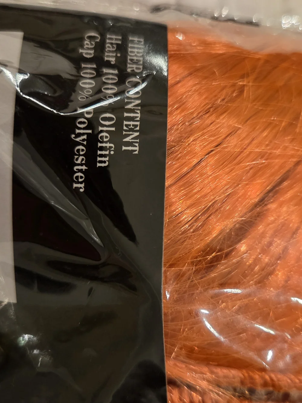 Vibrant Long Orange Women's Wig - Stylish Synthetic Hair